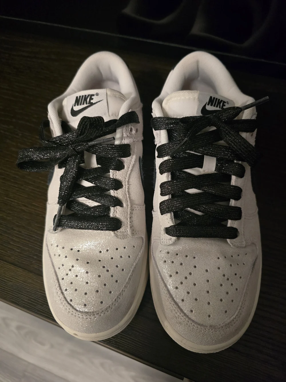 Nike Iridescent Low-Top Sneakers with Black Swoosh